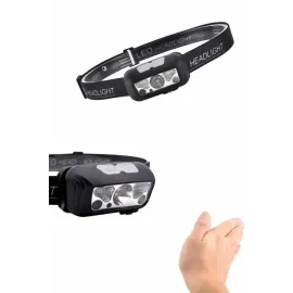 Kamp Lambası Kafa Feneri Kafa Lambası Ayarlanabilir Sensörlü Şarjlı