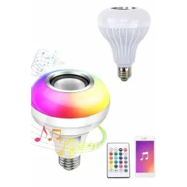 Bluetooth Hoparlör Akıllı Rgb Led Işık Renk Değiştirme Ses Bombası Ampül Görünümlü