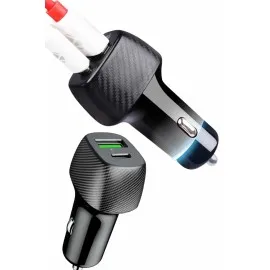 Araç İçi Şarj Cihazı 38W Güç Kapasiteli Type-C Girişli Araba Çakmaklık