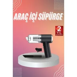 Araç İçi Süpürge Kablosuz Şarjlı Elektrikli Süpürge Elde Taşınabilir