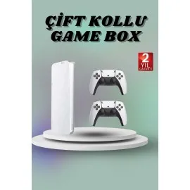 Game Box 3D Çift Oyun Kollu 4K HD Ekran 20000'den Fazla Oyun Seçeneği 2.4G Kablosuz