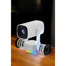 Şarjlı Projeksiyon Oyun Sinema Projektörü 4K HD Görüntü Kaliteli