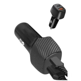 Hızlı Oto Şarj Cihazı 38W Çift Girişli HIzlı Şarj Oto Çakmaklık Type-C