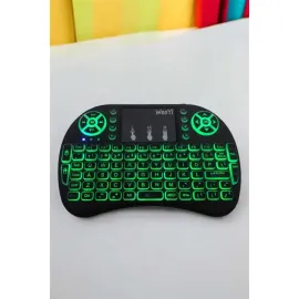 Işıklı Kablosuz Mini Q Klavye Tüm Cihazlara Uyumlu