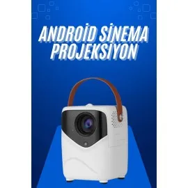 Hd Ayaklı Portatif Projeksiyon Cihazı Android İşlemcili Sinema Projektörü