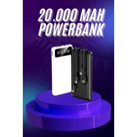 Powerbank 20.000 Mah Hızlı Şarj Özellikli Taşınabilir Usb Girişli