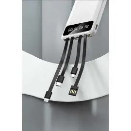 Powerbank 20.000 Mah Lcd Ekran Usb Lightning Type-C Uyumlu İos Ve Android