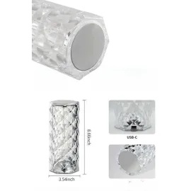 Yeni Nesil Modern Kristal Masa ve Gece Lambası Dokunmatik Renk Değiştirebilen
