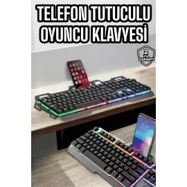 Oyuncu Klavyesi Q Klavye Rgb Işıklı Mouse Hediyeli
