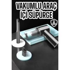 Araç İçi Süpürge Vakumlu Şarjlı Süpürge Filtreli