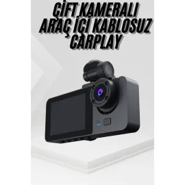 3 Kameralı 2 İnç 1080P Araç İçi Kamera Sürüş Kamerası CarPlay