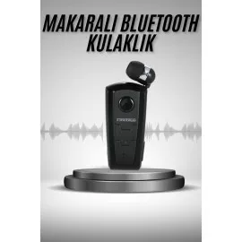 Makaralı Bluetooth Kulakiçi Yaka Kulaklığı Kablosuz Kulaklık