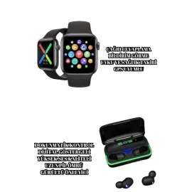 Ucuz Ve Kaliteli Kulaklıklı Saat Seti Bluetooth Bağlantılı Akıllı Saat Ve Kulaklık