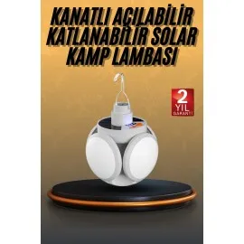 5 Kanatlı Bahçe Aydınlatma Led Askılı Solar Güneş Enerji Usb Sarjlı