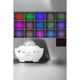 Yıldızlı Gökyüzü Projektörü Uzaktan Kumandalı Çocuklara Özel Şarjlı