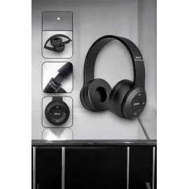 Kulak Üstü TF Kart ve AUX Destekli Ergonomik Bluetooth Kulaklık