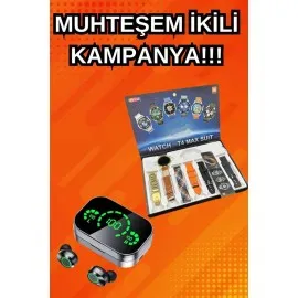Yeni Model Akıllı Saat ve Ucuz Kaliteli Bluetooth Kulaklık Amoled Ekran Aynalı