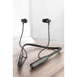 Boyun Askılı Bluetooth Kulaklık Uzun Şarj Süreli Dijital Göstergeli Kablolu