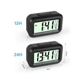 Dijital Masa Saati Termometreli Takvim Çalar Saat Led Ekran Pilli