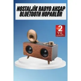 Gramafon Radyo Bluetooth Hoparlör Nostaljik Radyo Fm Radyo