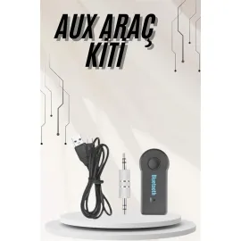 Yeni Nesil Bluetooth Aux Araç Kiti Siyah TV Tablet Telefon Araç Araba