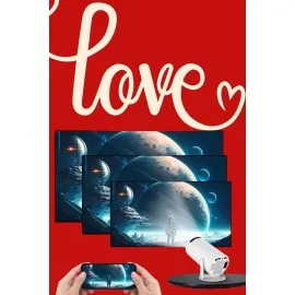 Sevgiliye Özel Hediye Ayaklı Sinema Projektörü Projeksiyon