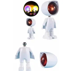 Projeksiyon Güneş Lambası Astronot Gün Batımı Projektör Led Işıklı