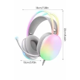 Yeni Nesil Kulak Üstü Kablosuz Uzun Ömürlü Rgb Işıklı Bluetooth Kulaklık