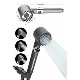 Masaj Etkili Turbolu Çok Fonksiyonlu Filtreli Duş Başlığı Yeni Nesil