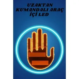 Pilli Led Işık Araç Camı İçin Uzaktan Kumandalı El Simgesi
