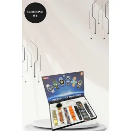 Powerbank Bluetooth Kulaklık Ve Akıllı Saat 7 Kordonlu Metal Kordon Plastik Kordon