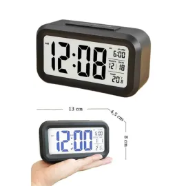 Dijital Masa Saati Termometre Takvim Led Ekran Pilli Ev Ofis Masası