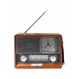 Vintage Nostaljik Radyo Aux Usb Sd Kart Girişli Şarjlı Bluetooth Bağlantılı