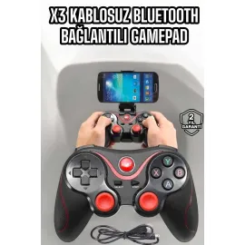 Game Stick Android Uyumlu Gamepad X3 Standlı Oyun Kolu Bluetooth Bağlantılı