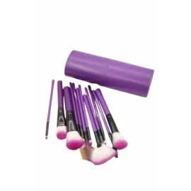 12 Parça Profesyonel Makyaj Fırçası Far Fırçası Allık Fırçası Yumuşak Kıllı