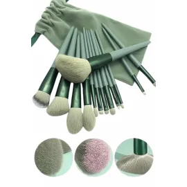 13 Parça Taşınabilir Kılıflı Profesyonel Makyaj Fırça Seti Pudra Allık Fondöten Fırçası