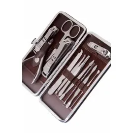 12 Parça Manikür Pedikür Seti Tırnak Bakımı Nasır Temizleme El Ayak Bakımı