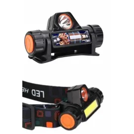 Kafa Lambası Çalışma Işığı Süper Parlak Mıknatıslı Lityum Lion Pilli