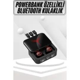 Kablosuz Bluetooth Kulaklık Powerbank Özellikli Göstergeli Hd Mikrofon