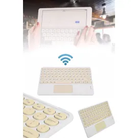 Android ve İOS Uyumlu Bluetooth Klavye Touchpad Slim Kablosuz Wifi Q Klavye