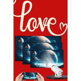 Sevgiliye Özel Hediye Ayaklı Sinema Projektörü Projeksiyon