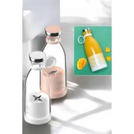 Bardak Blender Smoothie Meyve Sıkacağı Şarjlı Cam Taşınabilir