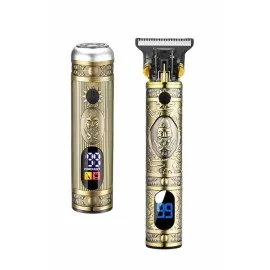 Profesyonel Saç Sakal Vücut Kulak ve Burun Tıraş Makinesi 3 Başlıklı