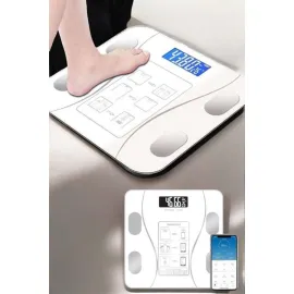 Akıllı Tartı Bluetooth Bağlantılı Yağ Ölçebilen Tartı Yeni Nesil