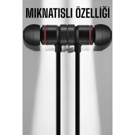 Kablolu Mıknatıslı Sport Kulaklık Bluetooth Bağlantılı