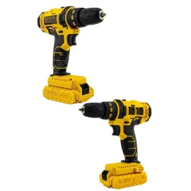 Profesyonel Çift Bataryalı Akülü Vidalama Şarjlı Matkap 24 Parça