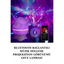 Dinozor Speaker Renk Değiştirme Projeksiyon Modu Bluetooth Hoparlör Gece Lambası