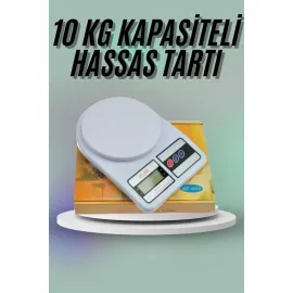 Mutfak Tartısı Dijital Göstergeli Hassas Tartı 10 Kg Kapasiteli