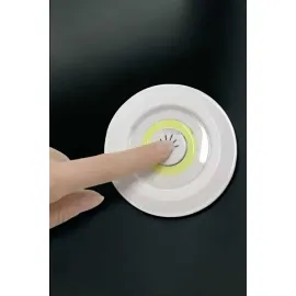 Spot Lamba Led Işık 3'lü Uzaktan Kumandalı Pilli Yapışkanlı Kablosuz