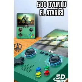 Çocuklara Özel 666 Oyunlu X6 Atari Video İzleme Ve Müzik Dinleme